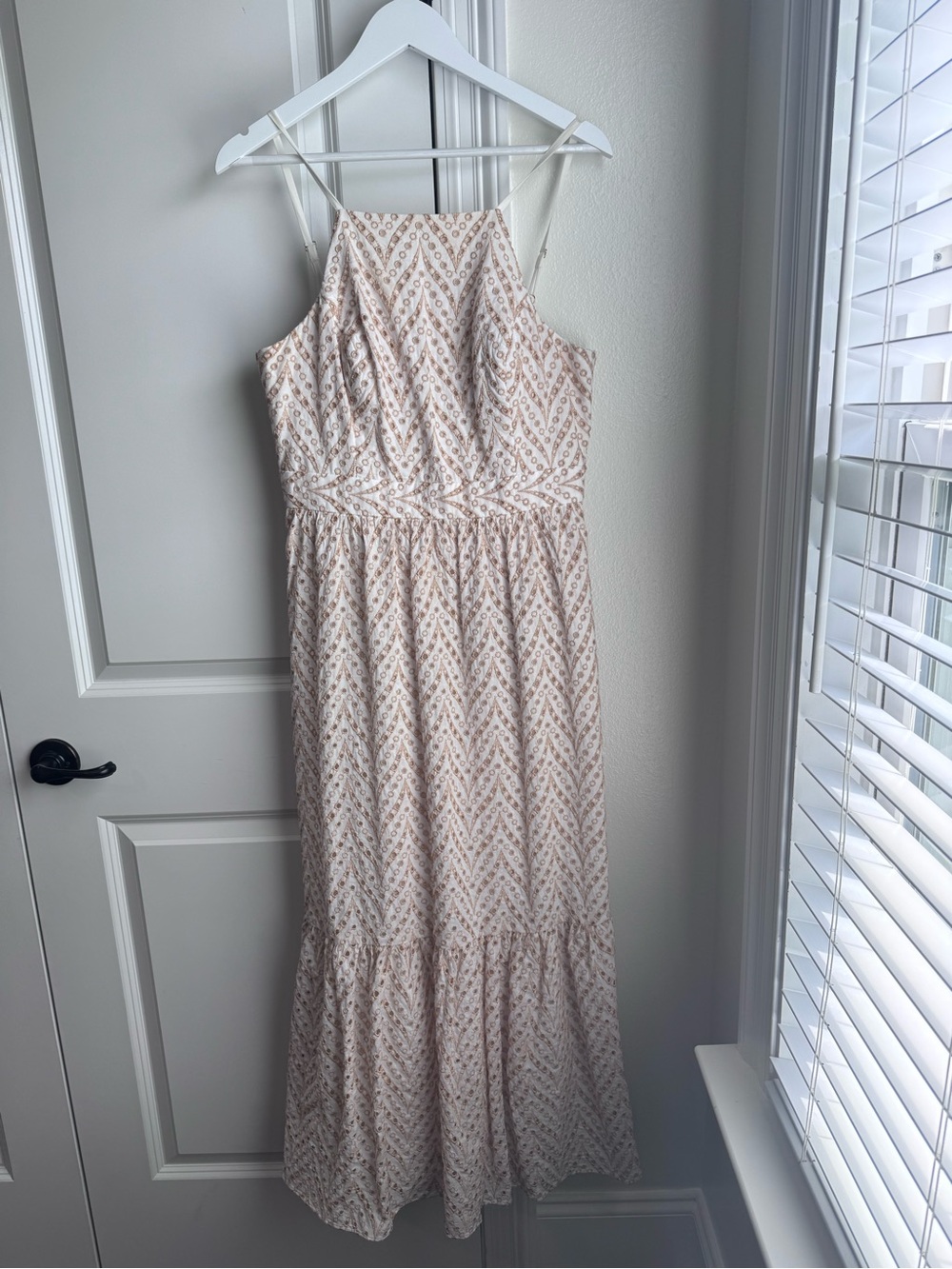 Lilly Pulitzer Cream and Light Brown Printed Maxi Dress
